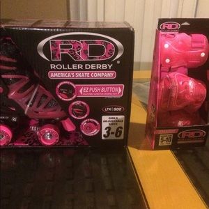 Girls Skates Size  3-6 and Knee With Elbow Pads
